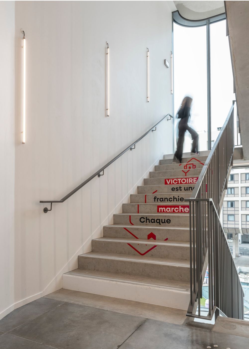 Escalier « Chaque marche franchie est une victoire »